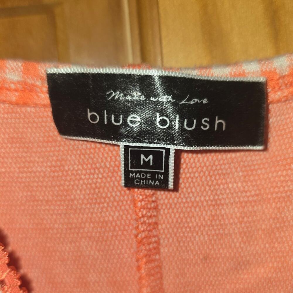 Blue blush orange checkered Cami Dress Size Medium Preloved! - Picture 3 of 3